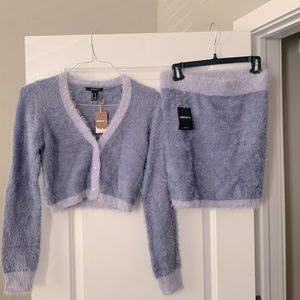 Periwinkle/Lilac sweater skirt and sweater